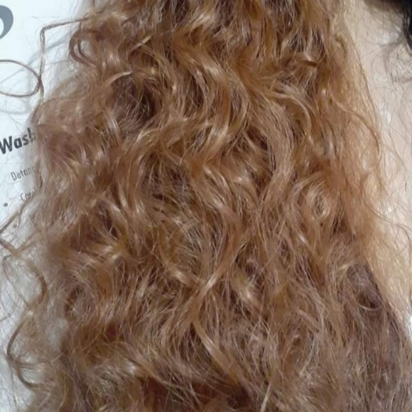 New Long Curly Human Hair Extensions Blend 22" Full Set Warm Blonde Black - Picture 4 of 7